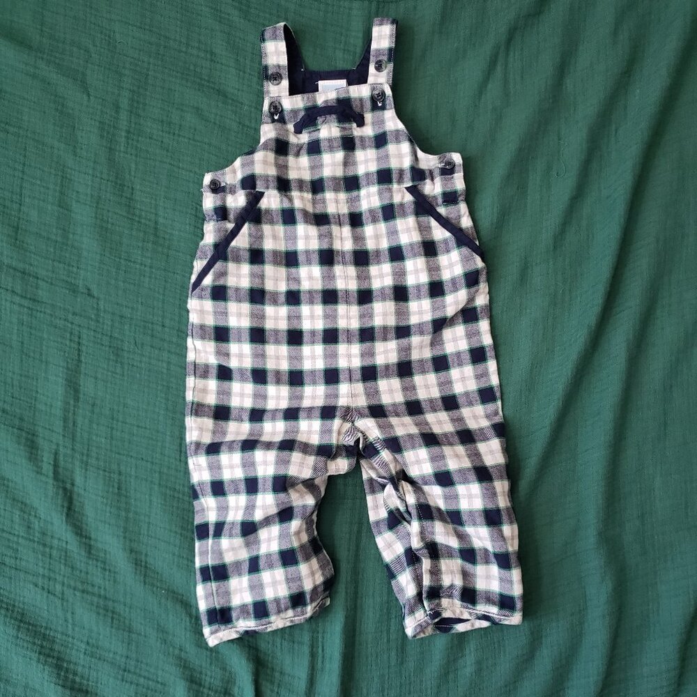 Janie and Jack Baby Boys Layette Overalls Jumper Blue Green - Size 3 to 6 Months